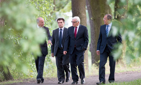 los cuatro ministros en Berlin Dudas acerca de la cumbre de Astaná